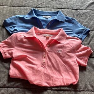 Women’s Aeropostale Polo Shirts - Pink and Blue